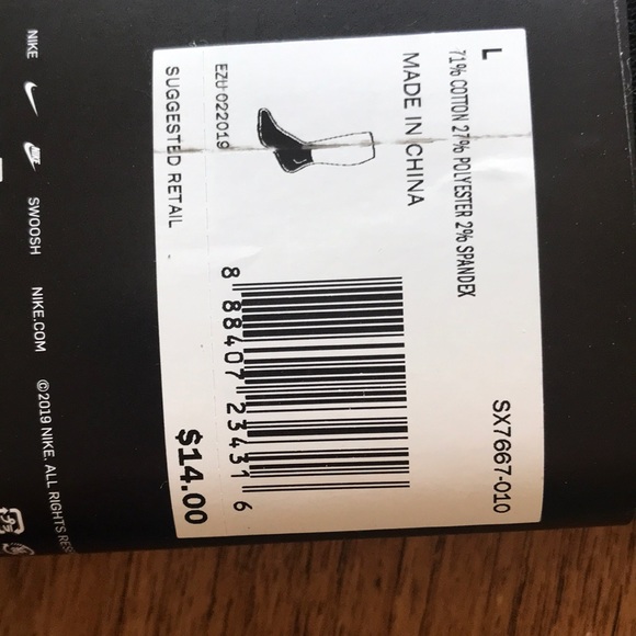 NWT 3-Pack Nike Socks (size 8-12 M or 10-13 W) - Picture 4 of 5